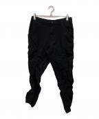 BLACK COMME des GARCONSブラックコムデギャルソン）の古着「シャーリングパンツ」｜ブラック