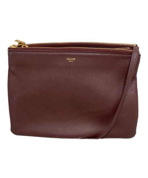 CELINE（セリーヌ）CELINE (セリーヌ) ショルダーバッグ ボルドーの古着・服飾アイテム