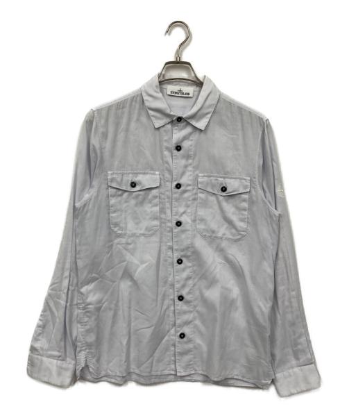 STONE ISLAND（ストーンアイランド）STONE ISLAND (ストーンアイランド) 長袖シャツ スカイブルー サイズ:Sの古着・服飾アイテム