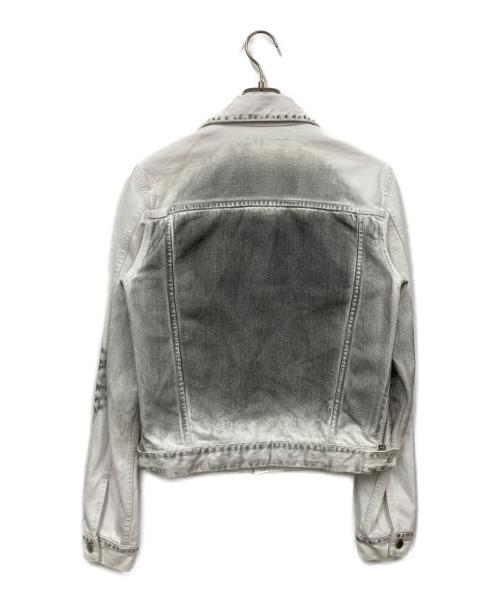 JOHN LAWRENCE SULLIVAN（ジョン ローレンス サリバン）JOHN LAWRENCE SULLIVAN (ジョン ローレンス サリバン) WASHED DENIM SIDE ZIP JACKET ネイビー サイズ:46の古着・服飾アイテム
