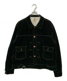 kooi（コーイ）の古着「VELVETEEN TRUCKER JACKET」｜グリーン