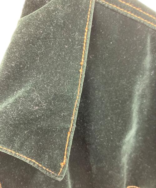 kooi（コーイ）kooi (コーイ) VELVETEEN TRUCKER JACKET グリーン サイズ:1の古着・服飾アイテム