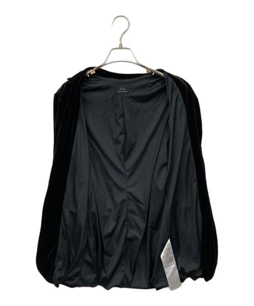 ARMANI EXCHANGE（アルマーニ エクスチェンジ）ARMANI EXCHANGE (アルマーニ エクスチェンジ) ベロアジャケット ブラック サイズ:Sの古着・服飾アイテム