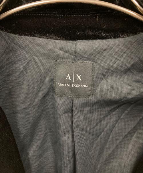 ARMANI EXCHANGE（アルマーニ エクスチェンジ）ARMANI EXCHANGE (アルマーニ エクスチェンジ) ベロアジャケット ブラック サイズ:Sの古着・服飾アイテム
