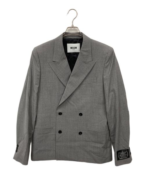 MSGM（エムエスジーエム）MSGM (エムエスジーエム) ダブルジャケット グレー サイズ:44の古着・服飾アイテム