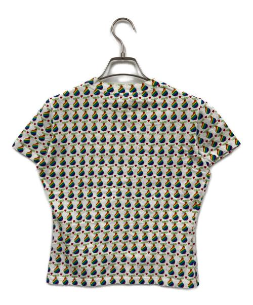 Christian Dior（クリスチャン ディオール）Christian Dior (クリスチャン ディオール) ラフランス柄 Tシャツ ホワイト サイズ:38の古着・服飾アイテム