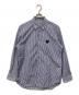 PLAY COMME des GARCONS（プレイコムデギャルソン）の古着「Stripe Shirt With Black Emblem Pattern」｜ブルー