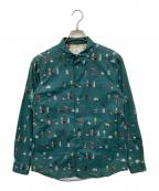 PAUL SMITHポールスミス）の古着「総柄シャツ」｜グリーン