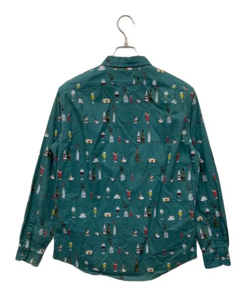 PAUL SMITH（ポールスミス）PAUL SMITH (ポールスミス) 総柄シャツ グリーン サイズ:Mの古着・服飾アイテム