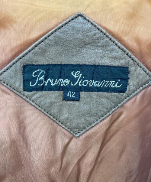 bruno giovanni（不明）bruno giovanni (不明) レザージャケット ブラウン サイズ:42の古着・服飾アイテム