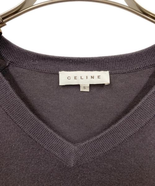 CELINE（セリーヌ）CELINE (セリーヌ) 半袖ニット ネイビー サイズ:Sの古着・服飾アイテム