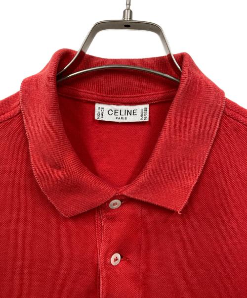 CELINE（セリーヌ）CELINE (セリーヌ) ポロシャツ レッド サイズ:Lの古着・服飾アイテム