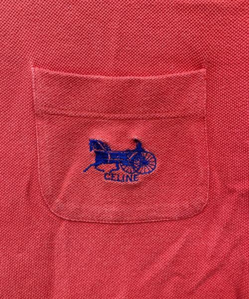 CELINE（セリーヌ）CELINE (セリーヌ) ポロシャツ レッド サイズ:Lの古着・服飾アイテム