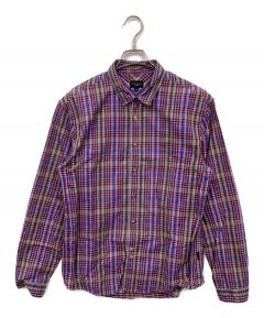 【美品】ポールスミス 春シャツ レア 中古・古着通販】PAUL SMITH (ポールスミス) 総柄シャツ ブラック