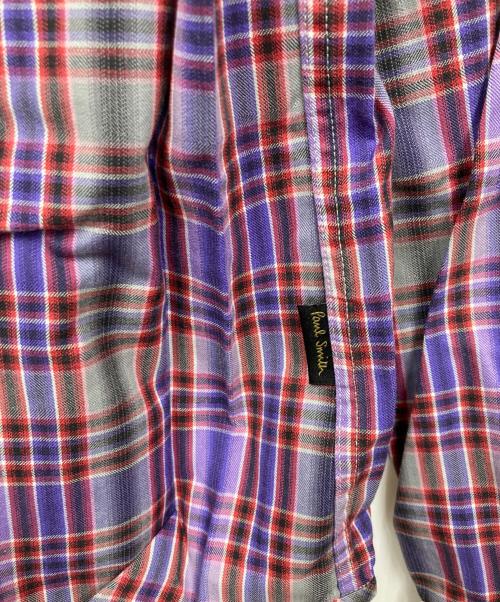 PAUL SMITH（ポールスミス）Paul Smith (ポールスミス) チェックシャツ パープル サイズ:XLの古着・服飾アイテム