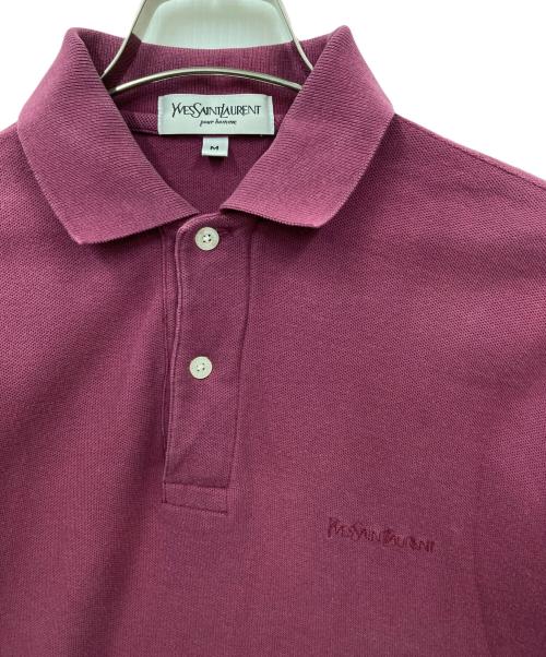 Yves Saint Laurent（イヴサンローラン）Yves Saint Laurent (イヴサンローラン) ポロシャツ ボルドー サイズ:Mの古着・服飾アイテム