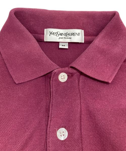 Yves Saint Laurent（イヴサンローラン）Yves Saint Laurent (イヴサンローラン) ポロシャツ ボルドー サイズ:Mの古着・服飾アイテム