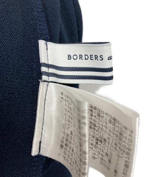 BORDERS at BALCONY（ボーダーズアットバルコニー）BORDERS AT BALCONY (ボーダーズアットバルコニー) SCALLOP KNIT DRESS ノースリーブワンピース ネイビー サイズ:38の古着・服飾アイテム