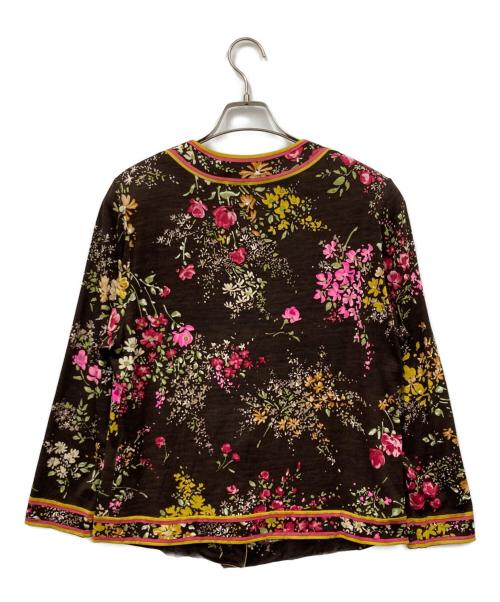 LEONARD FASHION（レオナールファッション）LEONARD FASHION (レオナールファッション) ウールシルクカーディガン ブラウン サイズ:Lの古着・服飾アイテム