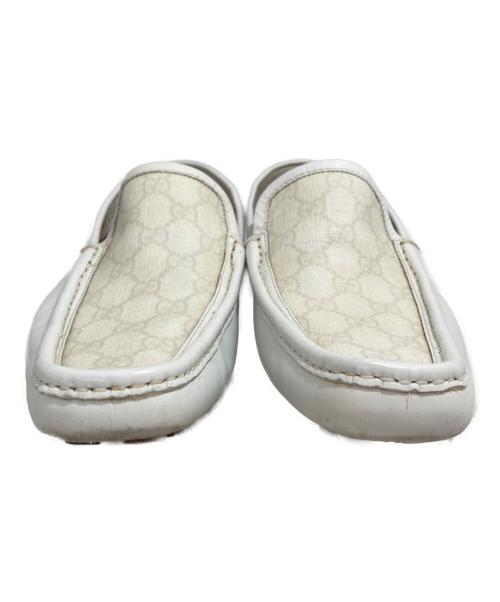 GUCCI（グッチ）GUCCI (グッチ) モノグラム ドライビングシューズ ホワイト サイズ:8の古着・服飾アイテム