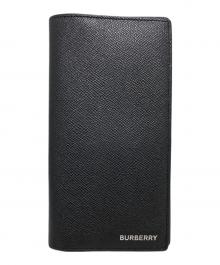 BURBERRY（バーバリー）の古着「ロゴ型押しロングウォレット」｜ブラック