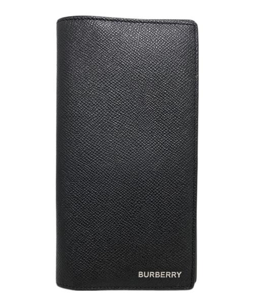 BURBERRY（バーバリー）BURBERRY (バーバリー) ロゴ型押しロングウォレット ブラックの古着・服飾アイテム