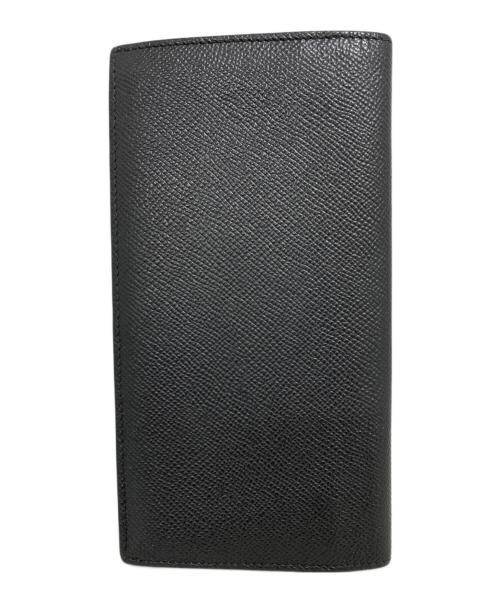 BURBERRY（バーバリー）BURBERRY (バーバリー) ロゴ型押しロングウォレット ブラックの古着・服飾アイテム