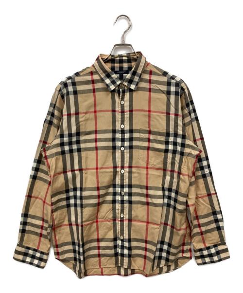 BURBERRY LONDON（バーバリーロンドン）BURBERRY LONDON (バーバリーロンドン) ノブァチェックシャツ ベージュ サイズ:LLの古着・服飾アイテム