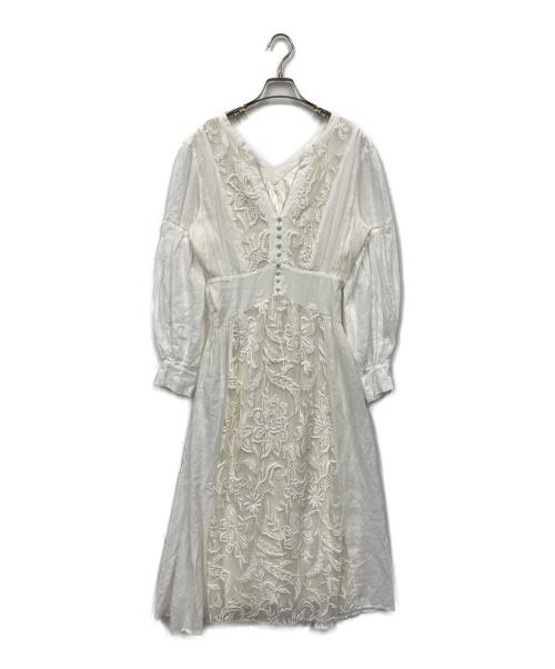 Ameri（アメリ）Ameri (アメリ) SHIRRING PLEATS DRESS ホワイト サイズ:Sの古着・服飾アイテム