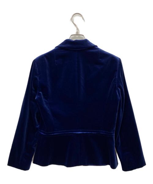 ETRO（エトロ）ETRO (エトロ) ベロアジャケット ブルー サイズ:42の古着・服飾アイテム