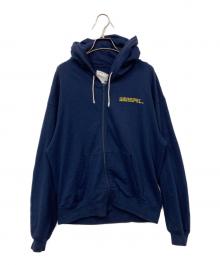 A MACHINE（エーマシン）の古着「ZIP HOODIE - BLANCH PATTERN-SEA」｜ネイビー