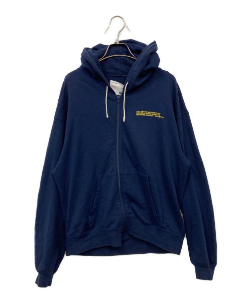 A MACHINE（エーマシン）a machine (エーマシン) ZIP HOODIE - BLANCH PATTERN-SEA ネイビー サイズ:SIZE 2の古着・服飾アイテム