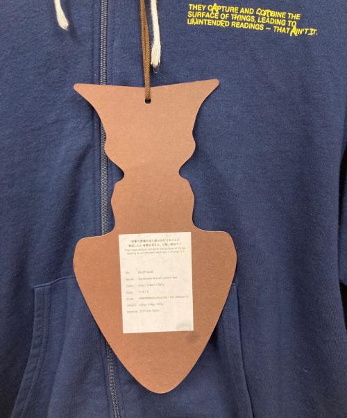 A MACHINE（エーマシン）a machine (エーマシン) ZIP HOODIE - BLANCH PATTERN-SEA ネイビー サイズ:SIZE 2の古着・服飾アイテム