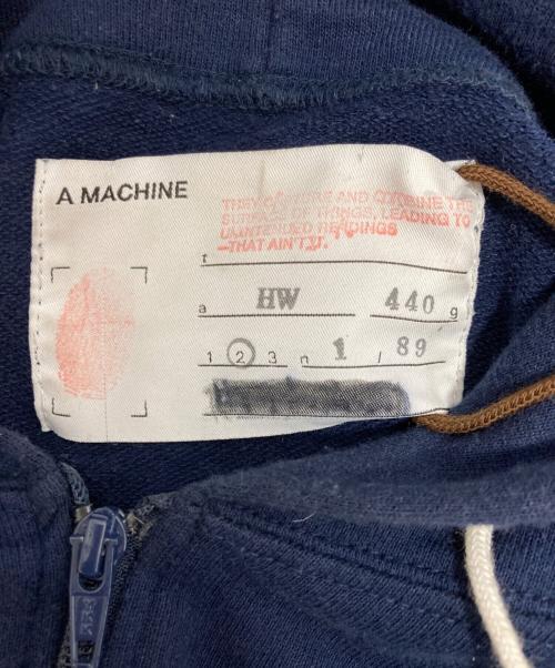 A MACHINE（エーマシン）a machine (エーマシン) ZIP HOODIE - BLANCH PATTERN-SEA ネイビー サイズ:SIZE 2の古着・服飾アイテム