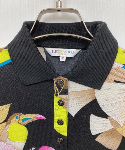 LEONARD SPORT（レオナール スポーツ）LEONARD SPORT (レオナール スポーツ) ポロシャツ ブラック サイズ:38の古着・服飾アイテム