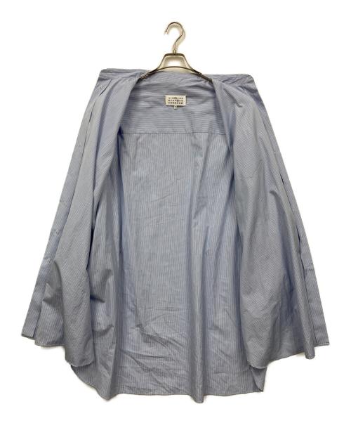 Maison Margiela（メゾンマルジェラ）Maison Margiela (メゾンマルジェラ) ピンストライプロングシャツ ブルー サイズ:XSの古着・服飾アイテム
