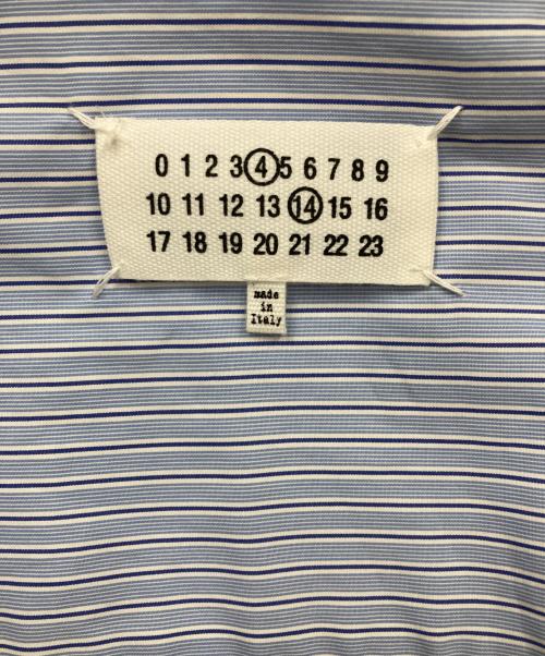 Maison Margiela（メゾンマルジェラ）Maison Margiela (メゾンマルジェラ) ピンストライプロングシャツ ブルー サイズ:XSの古着・服飾アイテム