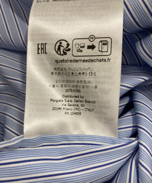 Maison Margiela（メゾンマルジェラ）Maison Margiela (メゾンマルジェラ) ピンストライプロングシャツ ブルー サイズ:XSの古着・服飾アイテム