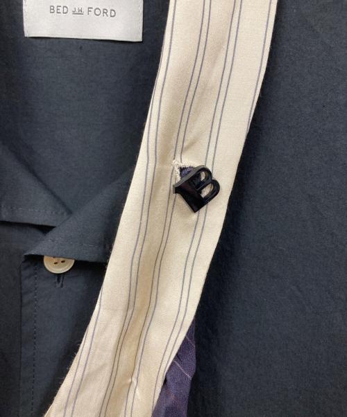 BED J.W. FORD（ベッドフォード）BED J.W. FORD (ベッドフォード) スカーフ付き ネクタイシャツ ブラックの古着・服飾アイテム