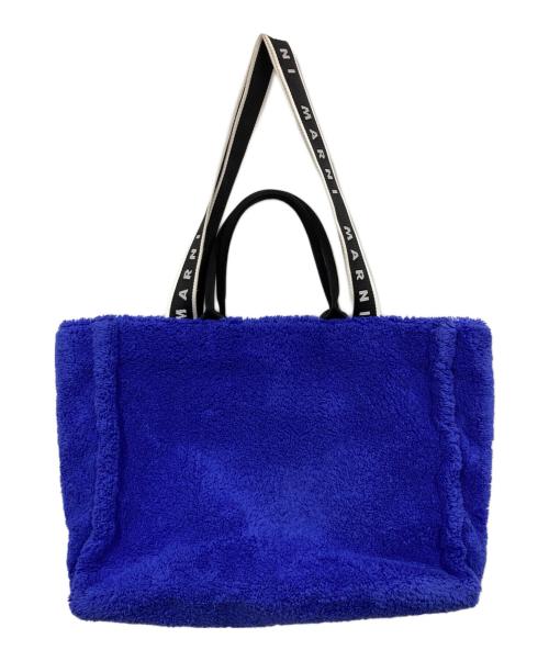 MARNI（マルニ）MARNI (マルニ) Logo Strap Terry Tote Bag ブルーの古着・服飾アイテム