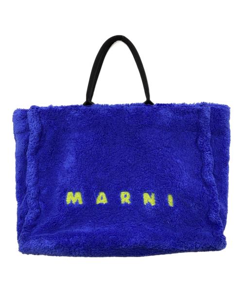 MARNI（マルニ）MARNI (マルニ) Logo Strap Terry Tote Bag ブルーの古着・服飾アイテム