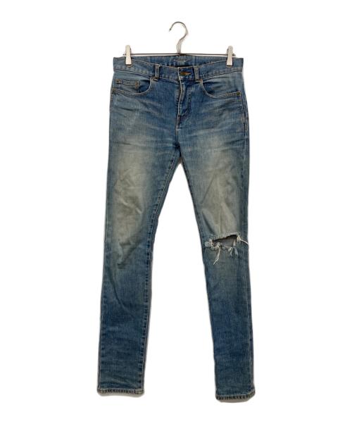 Saint Laurent Paris（サンローランパリ）Saint Laurent Paris (サンローランパリ) ニークラッシュ スキニー デニムパンツ インディゴ サイズ:W28の古着・服飾アイテム