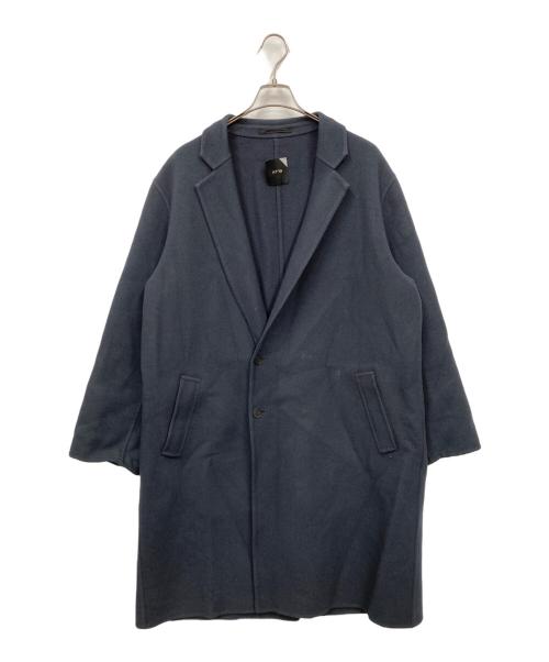 ATON（エイトン）ATON (エイトン) Super 160s DOUBLE MELTON COAT ネイビー サイズ:6の古着・服飾アイテム
