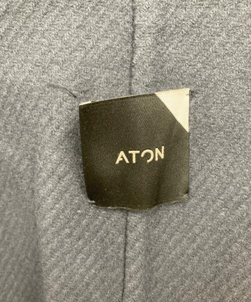 ATON（エイトン）ATON (エイトン) Super 160s DOUBLE MELTON COAT ネイビー サイズ:6の古着・服飾アイテム