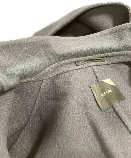 ATON（エイトン）ATON (エイトン) Super 160s DOUBLE MELTON COAT ネイビー サイズ:6の古着・服飾アイテム
