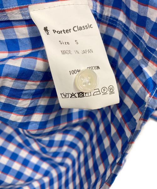 Porter Classic（ポータークラシック）Porter Classic (ポータークラシック) ウエスタンチェックシャツ ブルー サイズ:Sの古着・服飾アイテム