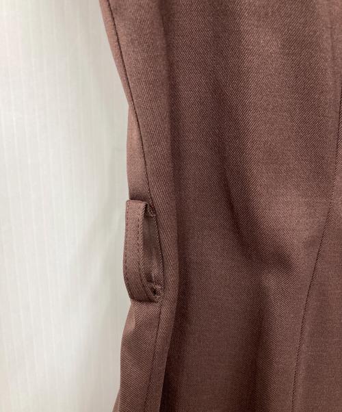 FRAY ID（フレイ アイディー）FRAY ID (フレイ アイディー) ドレープテーラードジレワンピース ブラウンの古着・服飾アイテム