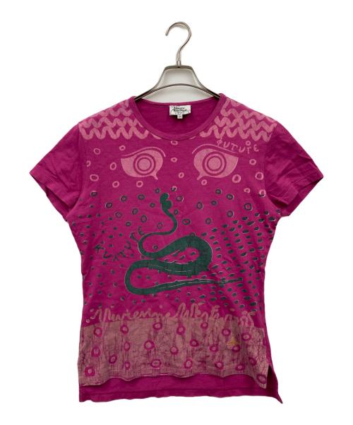 Vivienne Westwood man（ヴィヴィアン ウェストウッド マン）Vivienne Westwood man (ヴィヴィアン ウェストウッド マン) Tシャツ ショッキングピンク サイズ:44の古着・服飾アイテム