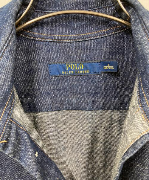 POLO RALPH LAUREN（ポロ・ラルフローレン）POLO RALPH LAUREN (ポロ・ラルフローレン) デニムシャツワンピース インディゴ サイズ:6の古着・服飾アイテム