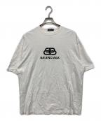 BALENCIAGAバレンシアガ）の古着「BBロゴクールネックT」｜ホワイト
